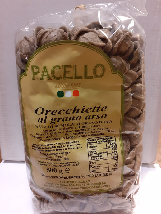 pasta ORECCHIETTE PACELLO grano arso (500 gram)