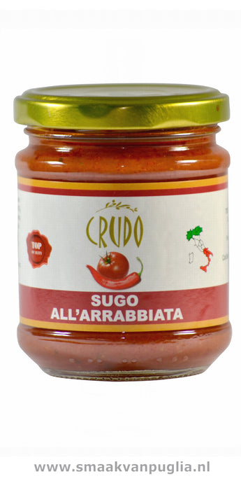 CRUDO SUGO ALL'ARRABBIATA (350 gram) pastasaus