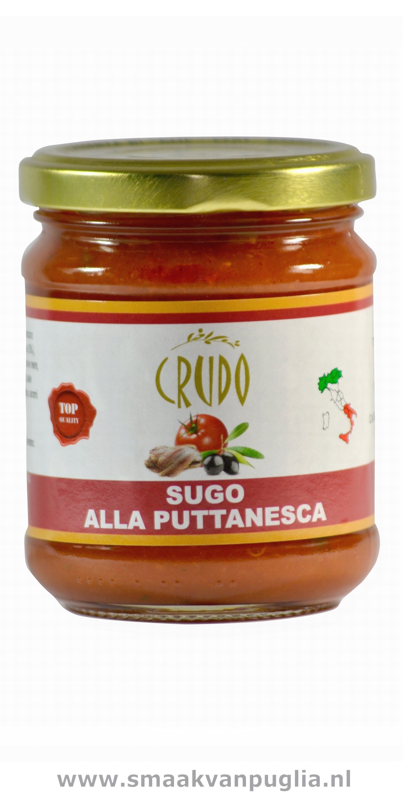 CRUDO SUGO ALLA PUTTANESCA (350 gram) pastasaus