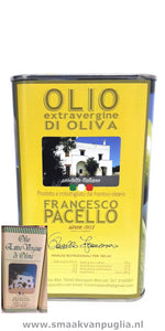 PACELLO EXTRA VERGINE (5 liter) groot blik olijfolie